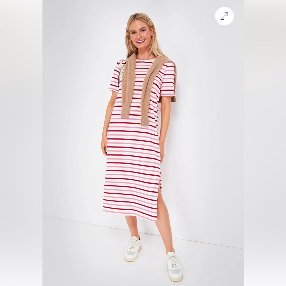 Tuckernuck Red, Pink, and White Striped Maxi Dress